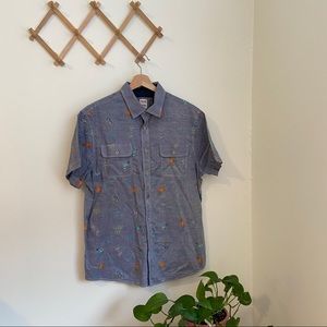 Tropical/ Hawaiian Button Up
